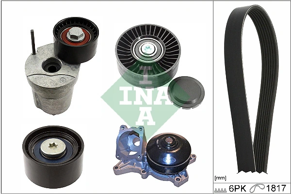 Water Pump + V-ribbed Belt Kit